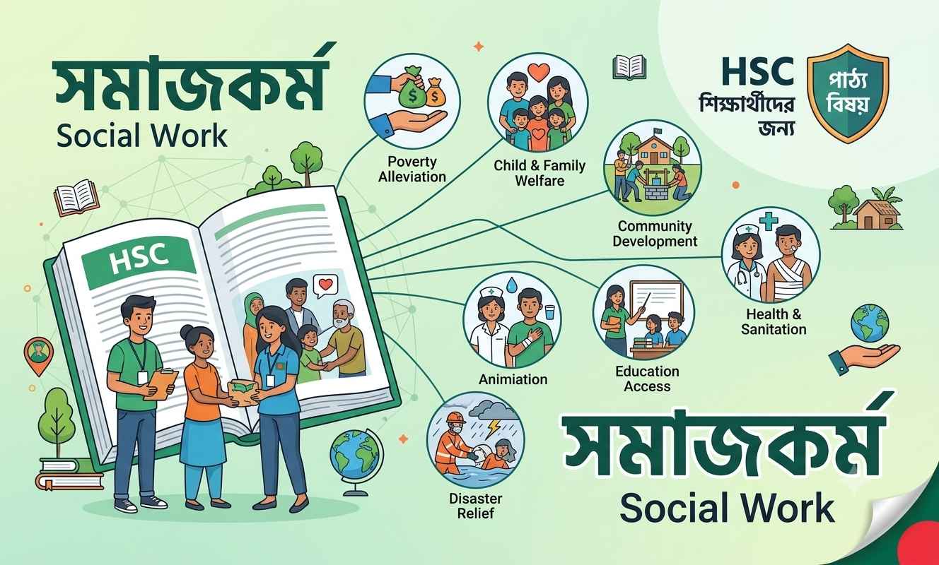 সমাজকর্ম কী? সমাজকর্মের সংজ্ঞা, বৈশিষ্ট্য, লক্ষ্য, উদ্দেশ্য, ইতিহাস ও গুরুত্ব (HSC Guide)